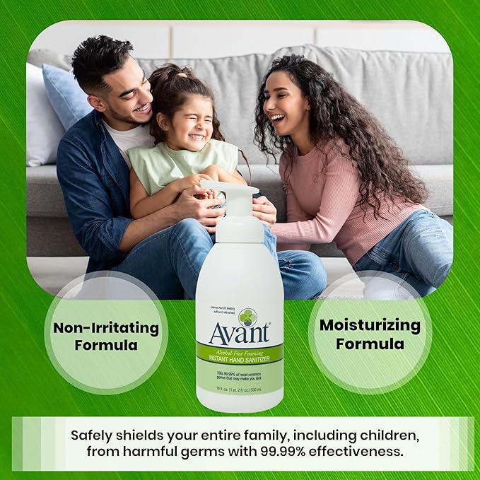 Avant® Alcohol-Free Foaming Hand Sanitizer 18 oz Bottle 2-Pack bulk