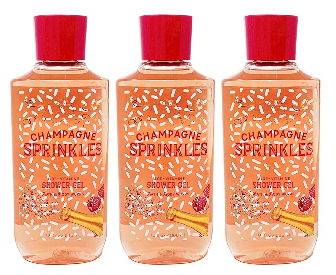 Bath &amp Body Works Champagne Sprinkles - 3 Pack Of Shower Gel