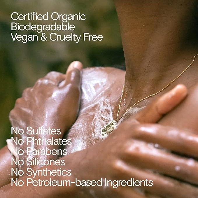 Bathing Culture Organic Mind + Body Wash Natural Biodegradable Vegan Personal Care Organic Body Wash for Women and Men Recycled Plastic Bottle 16 fl oz Meadow Vision Holiday Gift Idea