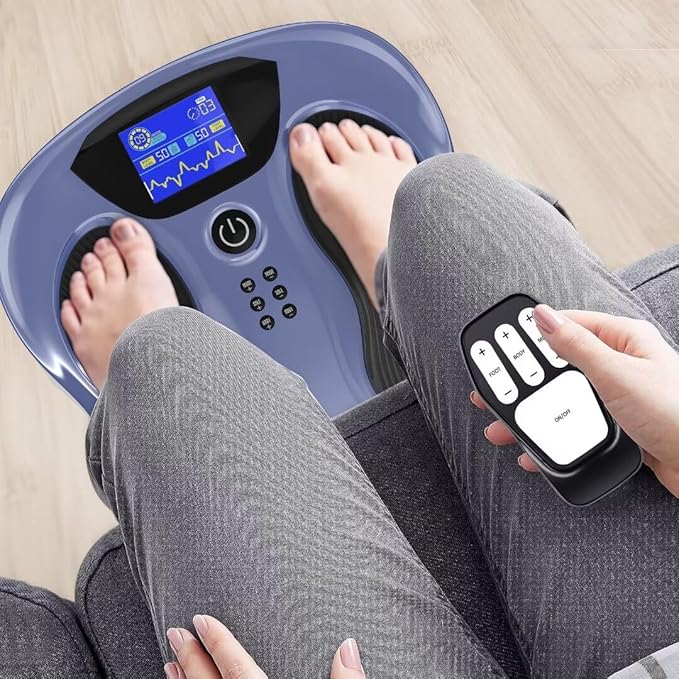 Creliver Foot Nerve Muscle Stimulator Pro EMS/TENS Foot Massager for Neuropathy Pain Relief and Leg Circulation TENS Muscle Stimulator
