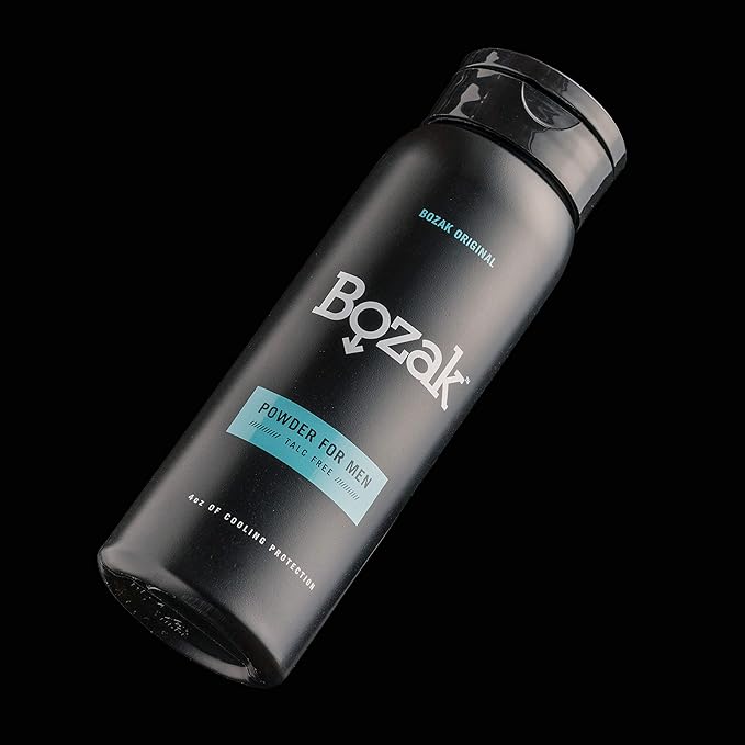 Bozak Cooling Body and Foot Powder for Men – Talc Free Jock Itch Defense Deodorant Stops Chafing Absorbs Sweat and Keeps Skin Dry – with Menthol (4 oz.) – 3 Pack