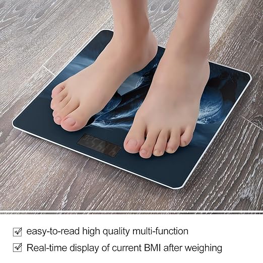 Blue Horse Scale for Body Weight Digital Bathroom Scale Precision Smart Weighing Scales with Clear LED Display Accurate High Precision Scales Weighing Machine