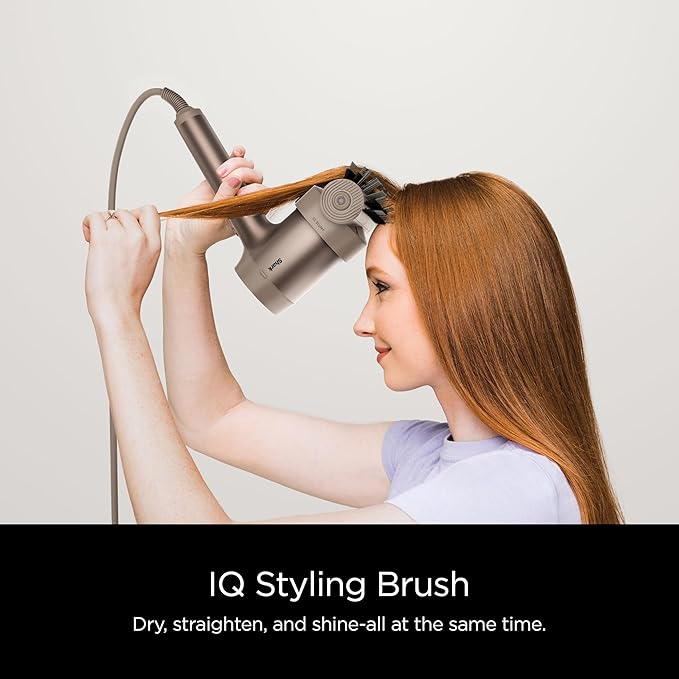Shark HD112GNBRN HyperAIR Fast-Drying Hair Blow Dryer with IQ 2-in-1 Concentrator and Styling Attachments Auto Presets Rotatable Hot Air Brush No Heat Damage Ionic Matcha
