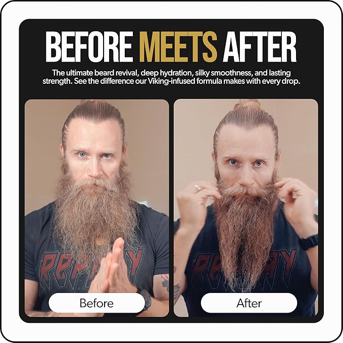 The Beard Struggle Tonic + Elixir Beard Oil Bundle - Gold Collection - Grooming Beard Oil - Softens Moisturizers and Strengthens Beard Growth - Pack of 2 Asgardian Secret