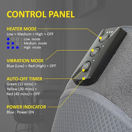 Graphene Heating Knee Pad with Vibration &amp Timer – USB Type-C Heated Knee Wrap with 3 Heat Levels &amp 2 Vibration Modes Adjustable Strap &amp Breathable Mesh for Relaxing Warmth and Comfort