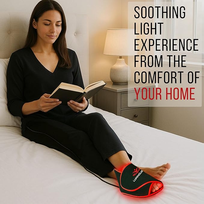 Red Light Therapy Foot Wrap for Pain &amp Muscle Recovery – Infrared Light Therapy Device for Feet &amp Ankles – Supports Circulation Swelling Relief &amp Relaxation