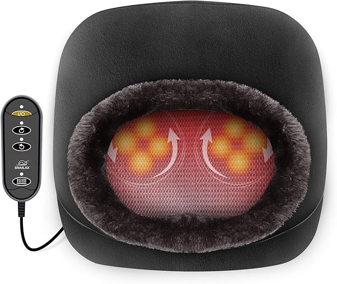 Snailax Shiatsu Air Compression Back Massager Foot Massager Bundle Massage Chair Spot Massage for Neck and Back Vibration Massage Seat Cushion