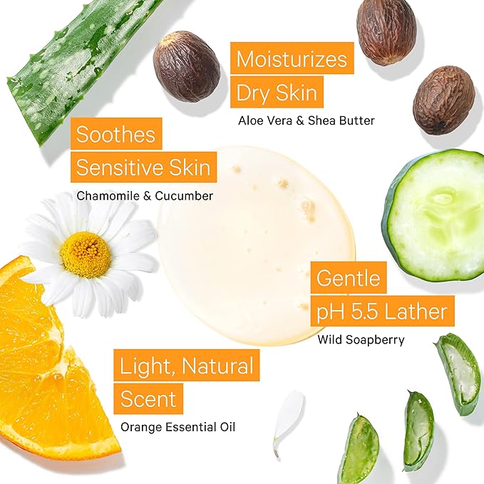 Tree to Tub Citrus Body Wash and Lotion for Dry Skin &amp Sensitive Skin pH Balanced Moisturizing Body Wash Fragrance Free Sensitive Skin Lotion for Women &amp Men
