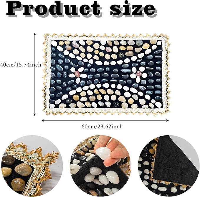 LIYAOLI Acupressure Mat for Feet - Cobblestone Foot Massager Pad for Home Use Relieve Stress &amp Fatigue Reflexology Therapy for Daily Relaxation (15.7 x 23.6)