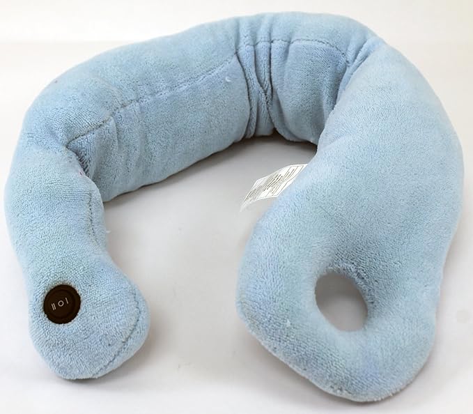 Ideas In Life Vibrating Massaging Neck Pillow - Colors Vary - Wrap Around Feature for Massage Therapy Electric BO Cushion Relax Muscles Relieve Stress for Office Home Travel - Random Colors Vary