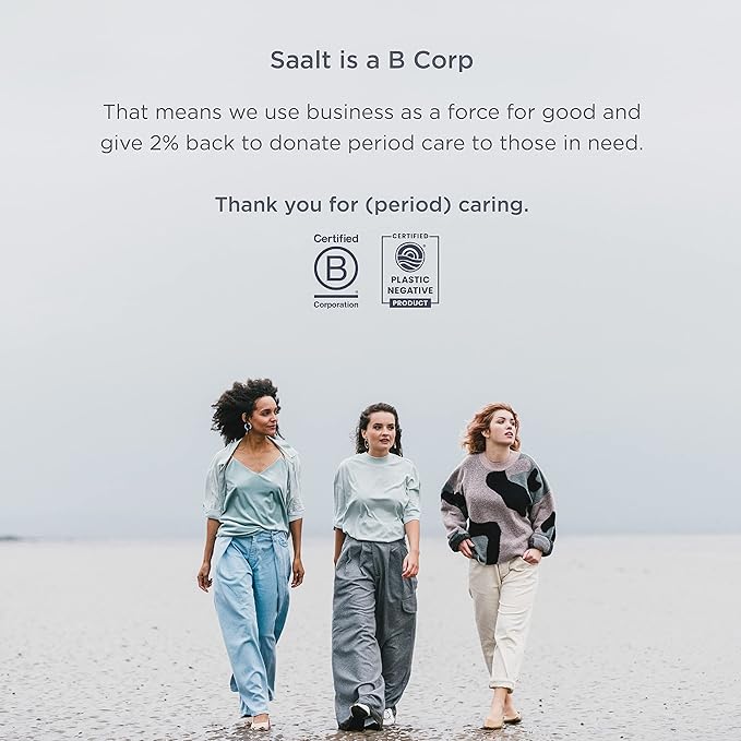 Saalt Menstrual Cup – Reusable Period Cup – Made for Comfortable Leak-Free Protection Up to 12 Hours – BPA &amp Latex Free – Includes Cup &amp Carry Bag (Small Ocean Blue)