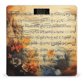 Vintage Music Note Weight Scale Large Bathroom Scales Digital Weight with Bright LED Display Non Slip Automatic Weighing Scale Fashion Weighing Machine for Body