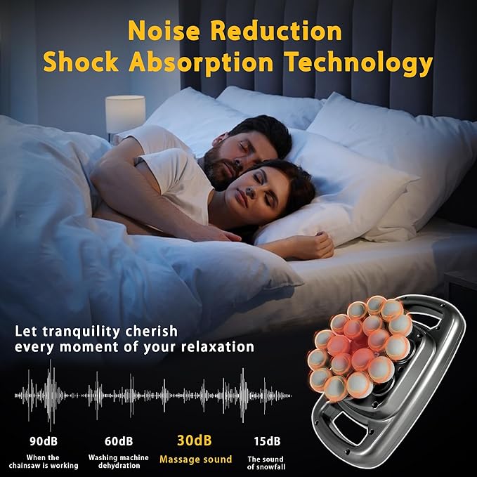 18 Head Massage Gun Set Deep Tissue Percussion Massager 9 Modes 9 Intensities Massage Gun for Legs Shoulders Back Body Muscle Pain Relief Massage Gun Deep Tissue