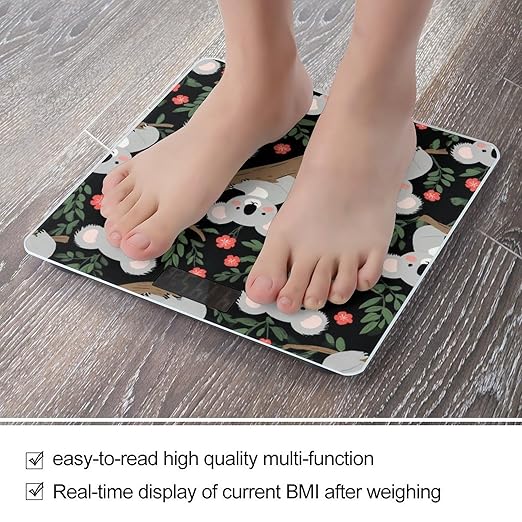 Men's Fashion Automatic Switch Digital Bathroom Weighing Scale Smart Scale Cute Cartoon Koala