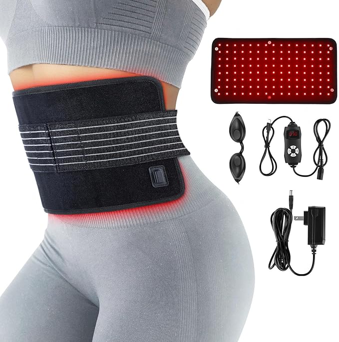 Red Light Therapy Belt for Pain Relief Infrared Light Therapy for Body Wearable Wrap with Timer for Back Shoulder Waist Muscle Pain ReliefReduce Inflammation and Joint Pain
