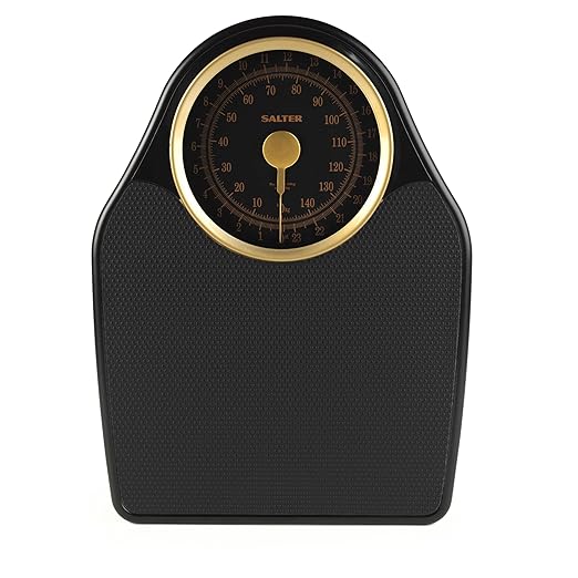 Salter Doctor Style Mechanical Bathroom Scale – Body Weighing Scales 150 KG Capacity Easy Read Dial with Rotating Pointer Large Platform for Weight/Fitness No Battery Required Gold 145 GFEU16