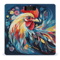 Art Colorful Chicken Scale for Body Weight Anti-Slip Sturdy Tempered Glass Weighing Machine Highly Digital Accurate Bright LCD Bathroom Scale for Household Gift