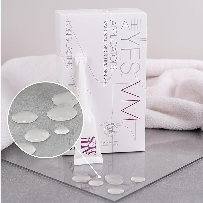 AH! YES® VM Water Based Vaginal Moisturizer | Long Lasting &amp Fast Acting for Vaginal Dryness &amp Irritation | pH Matched | Estrogen Free | Certified Organic &amp Natural (30 x 0.17 fl oz Applic