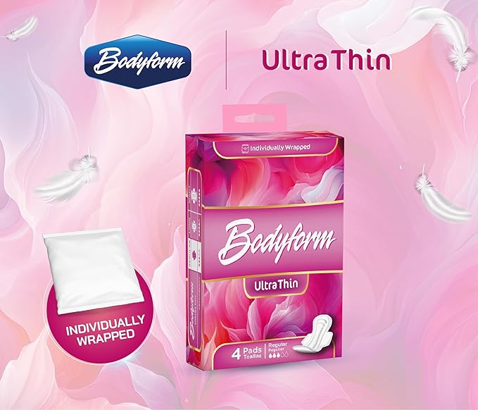 [288 Count] Ultra-Thin Pads with Wings 4 Count (Pack of 72) | Individually Wrapped Compact Discreet Feminine Hygiene Pads for Travel Emergency Kits Giveaways Convenience Use &amp Retail Sales