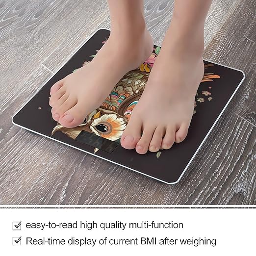Anime Owl Smart Scale for Body Weight Accurate Bathroom Scale with LED Display Digital Weight Scales Weighing Machine High Precision Scales for Bath Home
