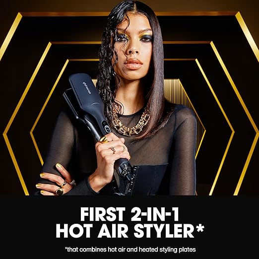 ghd Duet Style - 2-in-1 Flat Iron Hair Straightener + Hair Dryer in One Tool | Transform Hair from Wet to Styled with No Heat Damage | Blow Dry with No Fizz | 2X More Shine