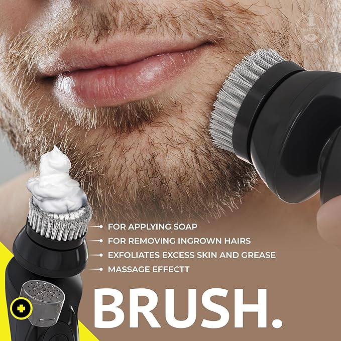 MANECODE® Electric Razor for Men - Shaver with Floating 8 Contouring Technology® and IQ Cleaning Sensor® (Charging Station)