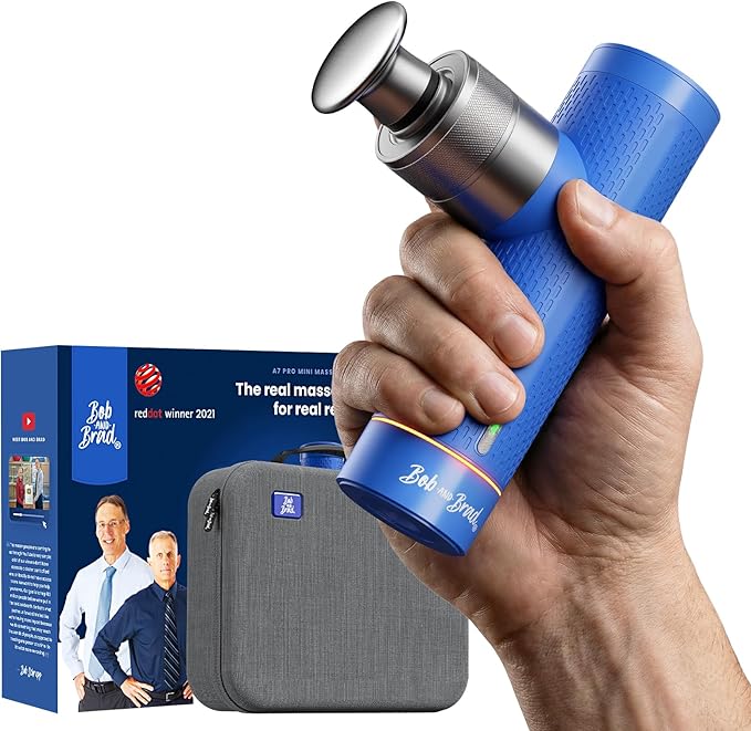 BOB AND BRAD A7 Deep Tissue Massage Gun FSA-HSA Eligible 11mm Amplitude Percussion Massager for Back &amp Neck Pain Relief Portable Muscle Recovery Gun with Metal Head Quiet Gift for Athletes