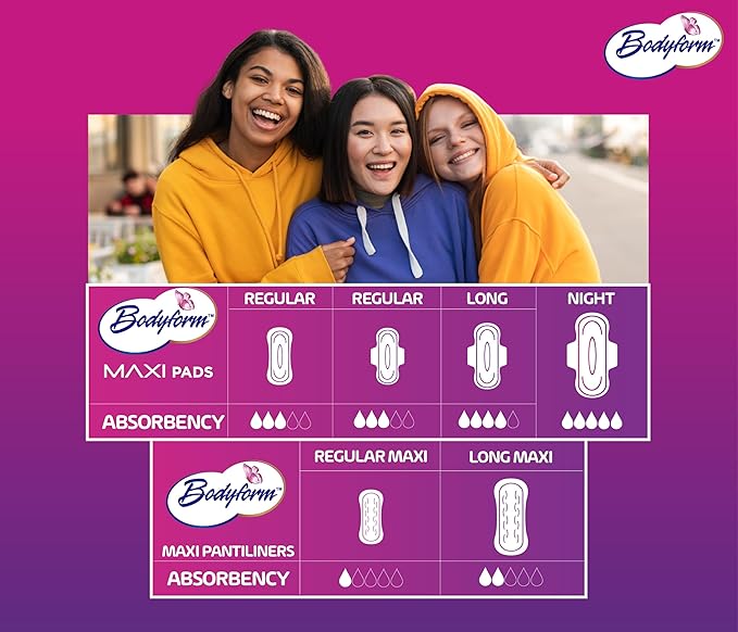Bodyform Luxe Feminine Care Value Combo Pack 120 Count (60 Ultra-Soft Pads + 60 Gentle Pantyliners) Variety Pack Cushion-Soft &amp Ultra-Absorbent Daily Freshness &amp Protection