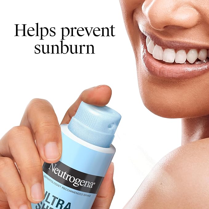 Neutrogena Ultra Sheer Sunscreen Spray SPF 45 Body Mist Lightweight Non-Greasy Broad Spectrum UVA/UVB Protection Oil-Free &amp Non-Comedogenic Water Resistant Spray Sunscreen (80 min) Pack of 3 5