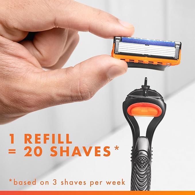 Gillette Fusion5 Mens Razor Blade Refills 12 Count Lubrastrip for a More Comfortable Shave