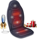 Snailax Vibration Back Massager with Heat Massage Seat Cushion with 6 Vibrating Motors and 2 Heat Levels Massage Chair Pad for Home Office use Gifts for Him Her