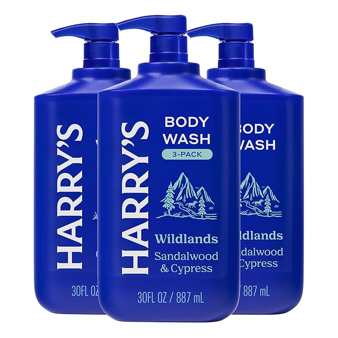 Harry's Men's Body Wash - Wildlands - 30 fl oz - Shower Gel for Men - No Parabens Sulfates or Dyes (Pack of 3)