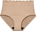 Thinx for All Leaks Hi-Waist Underwear Holds up to 100ml or 6tbps or 1/4 Cup Worth of Liquid* Light Absorbency Incontinence Underwear for Women Feminine Care BlackBerry XXL