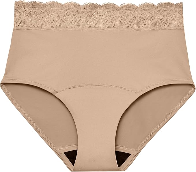 Thinx for All Leaks Hi-Waist Underwear Holds up to 100ml or 6tbps or 1/4 Cup Worth of Liquid* Light Absorbency Incontinence Underwear for Women Feminine Care BlackBerry XXL