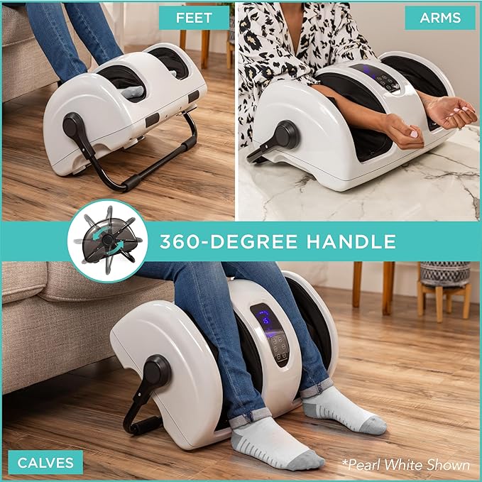 Best Choice Products Heated Shiatsu Foot Massager for Pain Relief Plantar Fasciitis Neuropathy Blood Circulation w/Compact Design - Navy Blue