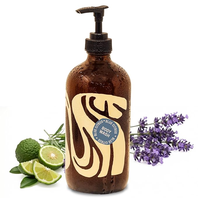 Tallow and Honey Body Wash - Blue Citrus - Beef Tallow with Honey Olive Oil Shea Butter and Jojoba Oil - Moisturizing Body Wash for Men and Women 16oz