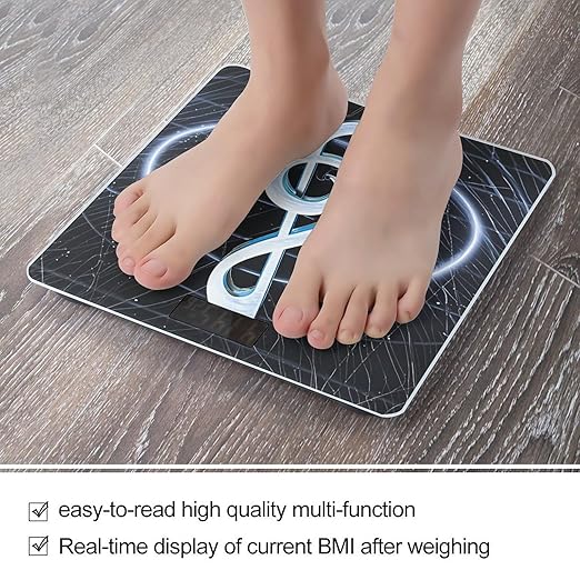 Musical Note Scale for Body Weight Digital Bathroom Scale Toughened Glass High Precision Scales for Body Weight with Large LCD Backlight Display Weight Scales