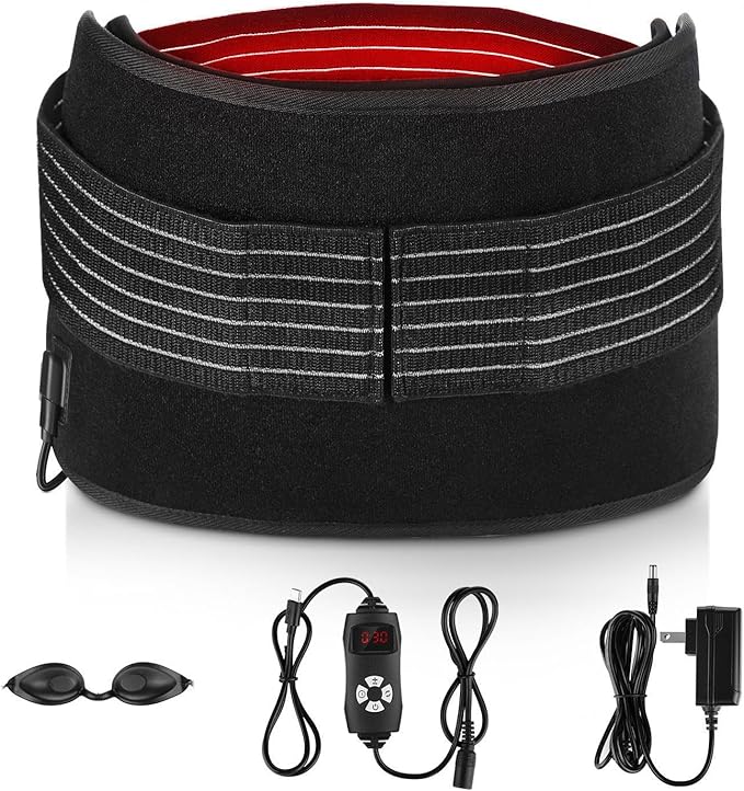 Red Light Therapy Belt for Pain Relief Infrared Light Therapy for Body Wearable Wrap with Timer for Back Shoulder Waist Muscle Pain ReliefReduce Inflammation and Joint Pain