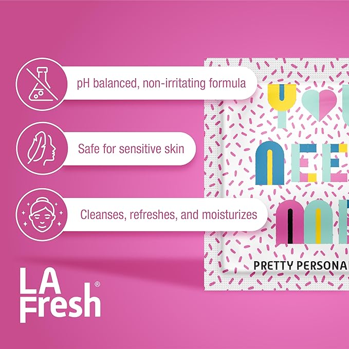 LA Fresh Feminine Wipes with Aloe Vera Chamomile Extract Cucumber and Vitamin E - Pack of 200ct Wipes for Women