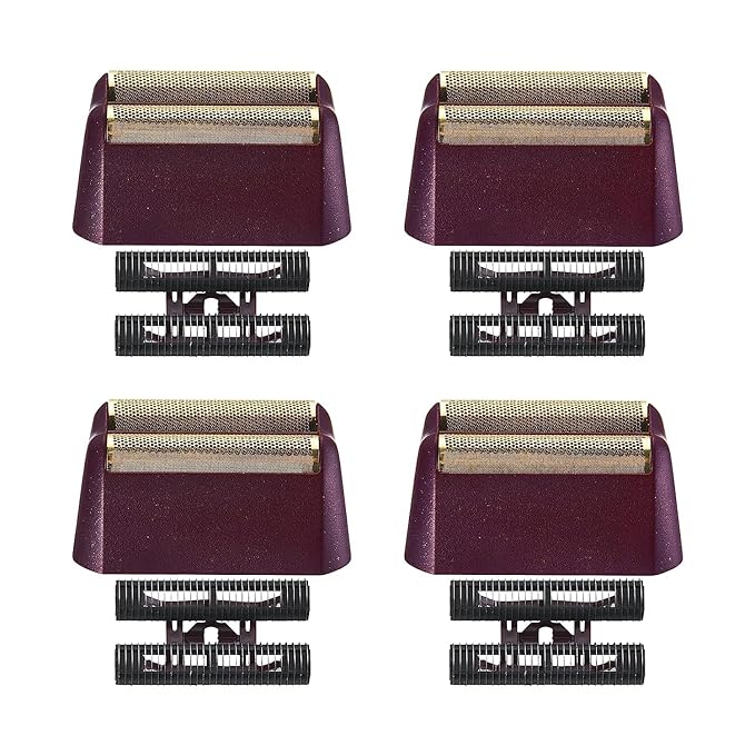 Replacement Heads for Men 5 Star Series Finale Razor Replacement Foil and Bar Assembly Compatible with wahl Foil 7031-1007043-100 Shave Replacement Head 4 Packs (Red)