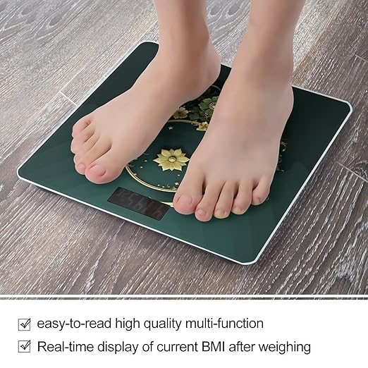 Ramadan on Green Wallpaper Weight Scale Digital Electronic Scales Bathroom Scale Larg LCD Backlight Display High Precision MeasurementsTempered Glass