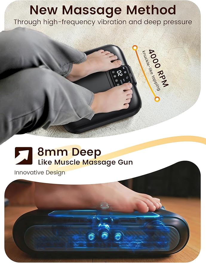 lifechill Cordless Electric Foot Massager with Remote Control [2026 Upgraded] Up and Down +Percussion Foot Massager for Neuropathy FSA EligiblePlantar Fasciitis MassagerHsa Approved