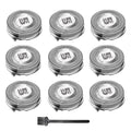 SH50 Replacement Heads for Philips Norelco Series 5000 Electric Shaver Blades for AquaTouch (S5xxx) PowerTouch (PT8xx PT7xx) 9-pc Pack