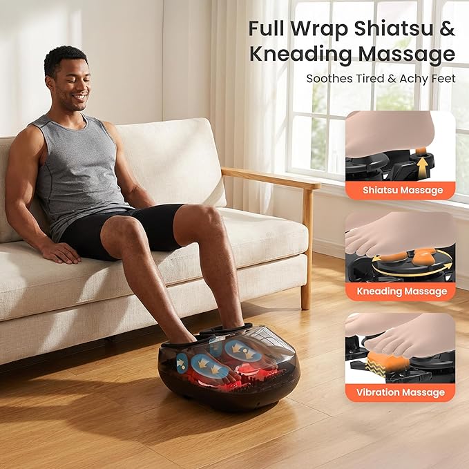 COMFIER Shiatsu Foot Massager with HeatFSA Eligible HSA StoreKneadingVibrationCompressionfeet Massager for Plantar Fasciitis NeuropathyMother's Day for WomenMenUse at HomeOfficeSize 13