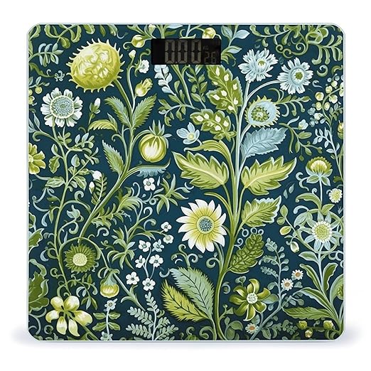 Country Style Flowers Scale for Body Weight Smart Scales Digital Bathroom Scale High Precision Weighing Scales with Large Display Weighing Machine for People