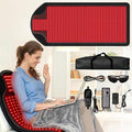 Large Infrared Light Mat with 1370 LEDs 74.8×33.5in Soft Red &amp Near-Infrared Glow for Leisure
