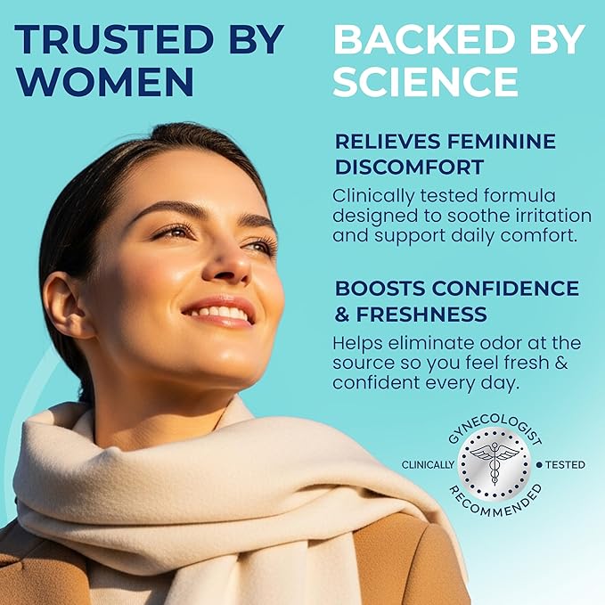 Terramed Just Think Comfort Vaginal Odor Eliminating Gel + Vaginal Probiotic Gummies – Dual Support for pH Balance Odor Control and Intimate Wellness