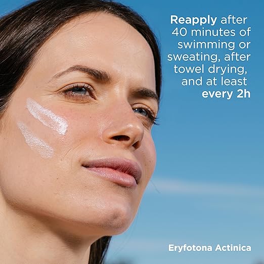 ISDIN Eryfotona Actinica SPF 50+ | Mineral Sunscreen for Face with Zinc Oxide | 100% Mineral UV Filters | No White Cast Suitable for Sensitive Skin Dermatologist Recommended