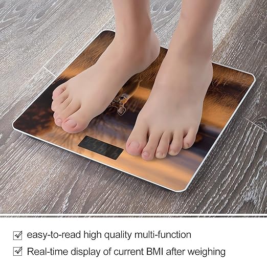 Nature Wild Animal Deers Scale for Body Weight Digital Bathroom Scale Precision Smart Weighing Scales with Clear LED Display Accurate High Precision Scales Weighing Machine