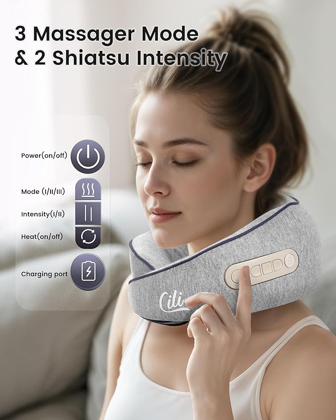 CILI Cordless Neck Massager Pillow &amp Foot Massager